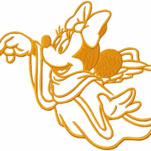 Minnie Mouse Christmas Angel with magic wand embroidery design