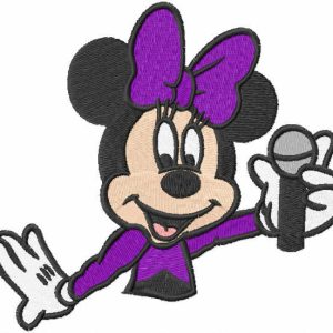 Minnie Mouse as Elvis embroidery design