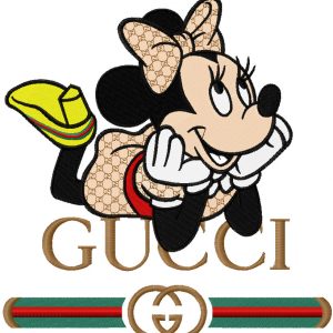 Minnie gucci embroidery design