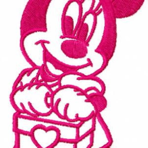 Minnie loving nurse embroidery design