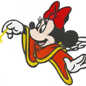 Minnie mouse angel embroidery design