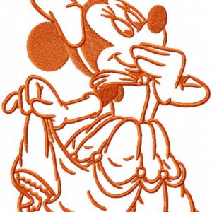 Minnie Mouse Belle princess embroidery design