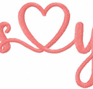 Miss you embroidery design