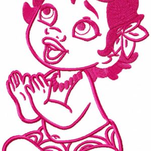 Moana baby girl embroidery design