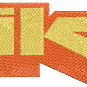 Modern art nike logo embroidery design