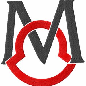 Moncler classic logo embroidery design