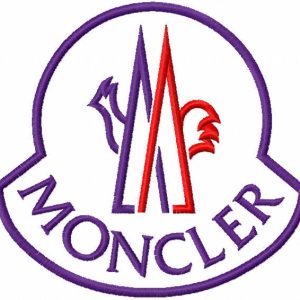 Moncler logo embroidery design