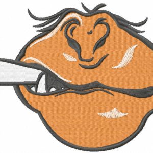 Monkey smoking face mask embroidery design