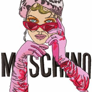 Moschino girl embroidery design
