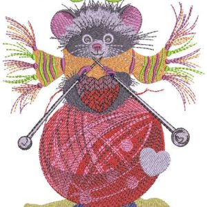 Mouse atmosphere knitting embroidery design
