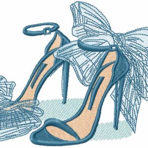 My fashion high heels embroidery design