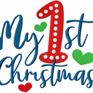 My first Christmas embroidery design