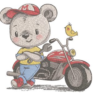 My new motorcycle embroidery design