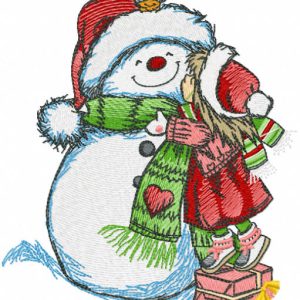 My snowman is the best embroidery design