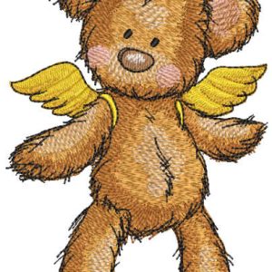 My teddy angel embroidery design