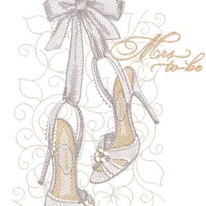 My wedding stilettos embroidery design