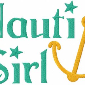 Nauti Girl embroidery design