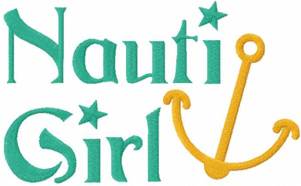 Nauti Girl embroidery design