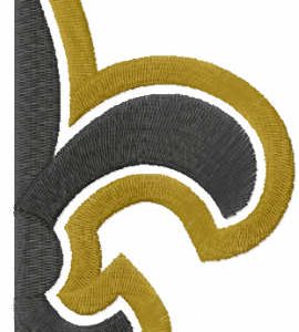 New Orleans Saints sign embroidery design