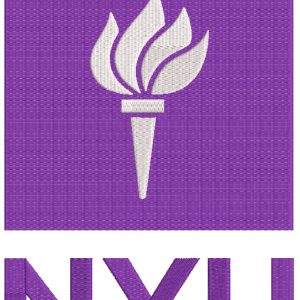 New York University logo embroidery design