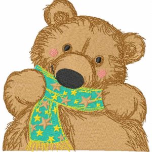 New scarf for bear embroidery design