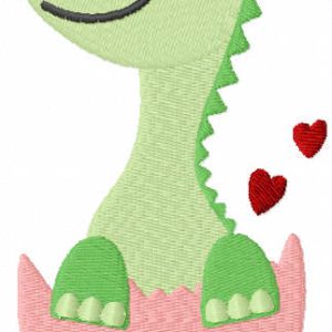Newborn dino embroidery design