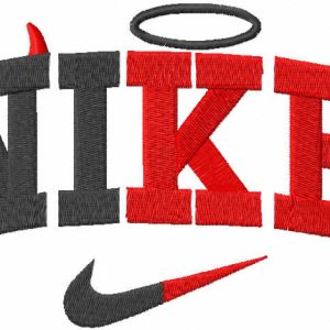 Nike angel demon embroidery design