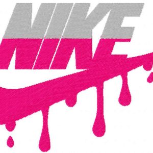 Nike modern logo embroidery design