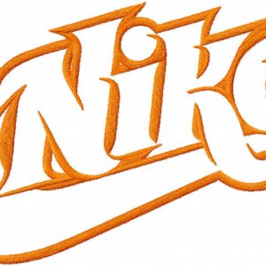 Nike modern one colored logo embroidery design