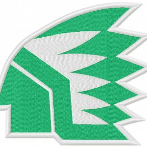 North Dakota fighting hawks old logo embroidery design