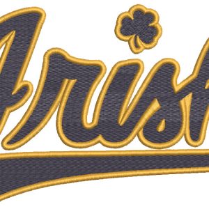 Notre Dame Fighting Irish wordmark logo embroidery design