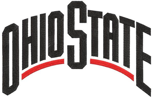 Ohio State Buckeyes Wordmark Logo 2013 embroidery design