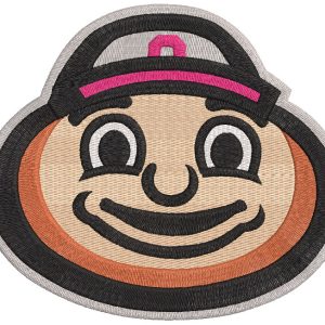 Ohio State Buckeyes mascot logo embroidery design