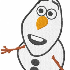Olaf asks a question embroidery design
