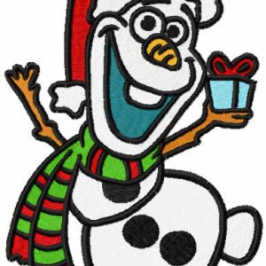 Olaf Christmas dance embroidery design