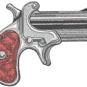 Old gun embroidery design