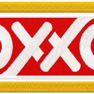Oxxo logo embroidery design