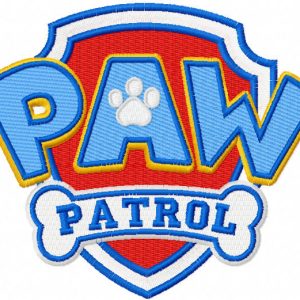 Paw Patrol logo embroidery design