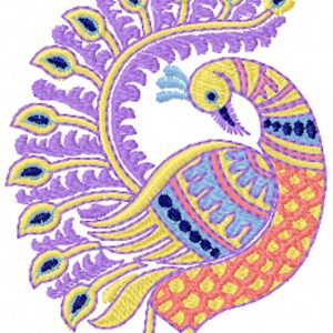 Peacock embroidery design