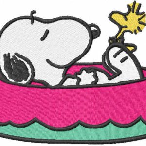 Peanuts snoopy waves and rays embroidery design