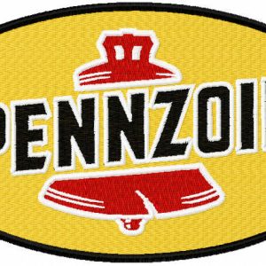 Pennzoil logo embroidery design