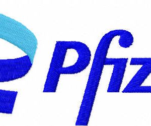 Pfizer logo embroidery design