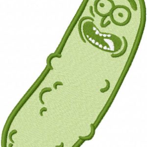 Pickle Rick embroidery design