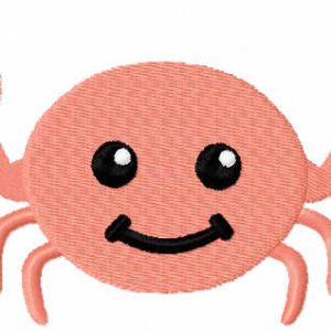 Pink crab embroidery design