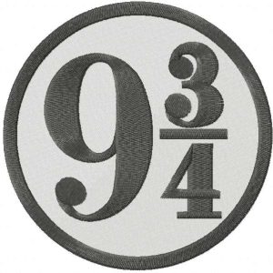 Platform 9 3/4 embroidery design