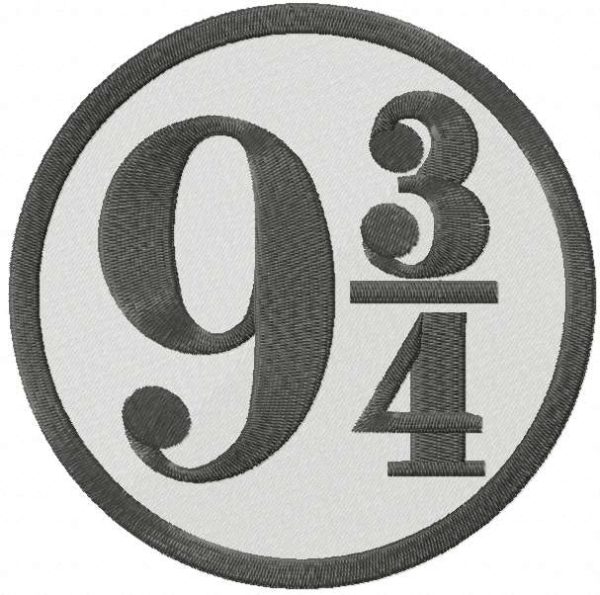 Platform 9 3/4 embroidery design