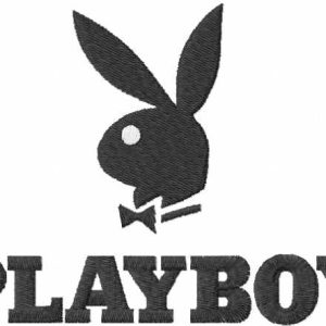 Playboy logo 2 embroidery design