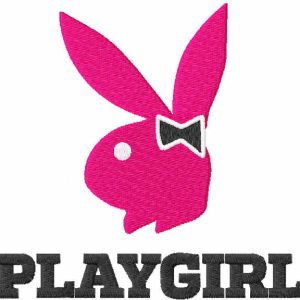 Playgirl full logo embroidery design