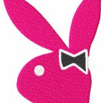 Playgirl logo embroidery design