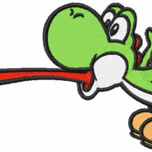 Playing Yoshi embroidery design
